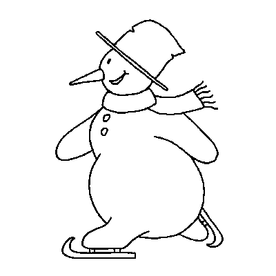 coloring Snowman page