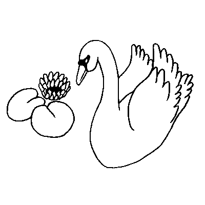 swan coloring page